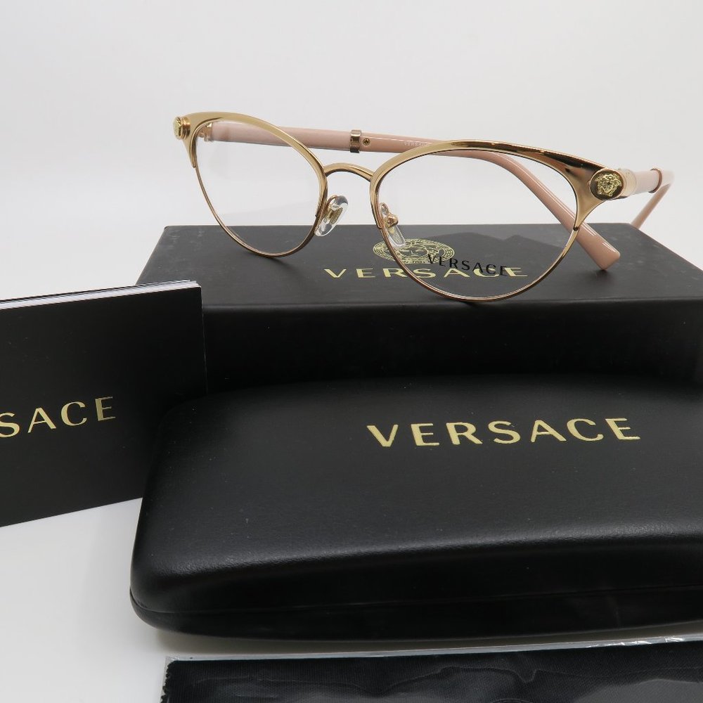 Versace MOD. 1259-Q 1412 Rose Gold-Medusa/Pink - Picture 1 of 9